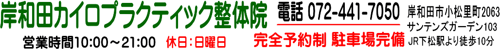 岸和田カイロプラクティック整体院